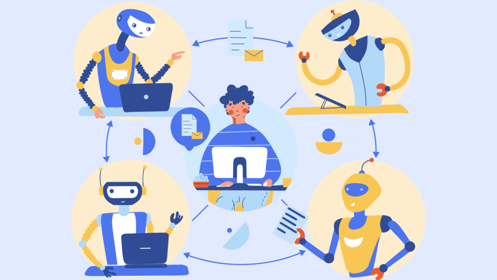 Human Creativity vs. AI Automation Visual comparison of human creativity and AI automationâhighlighting the balance between originality and efficiency.