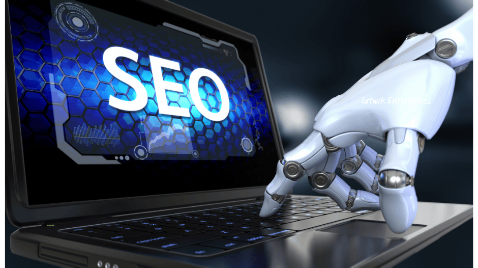 AI-generated Content for SEO in this image AI is generating content for Satwik Enterprises